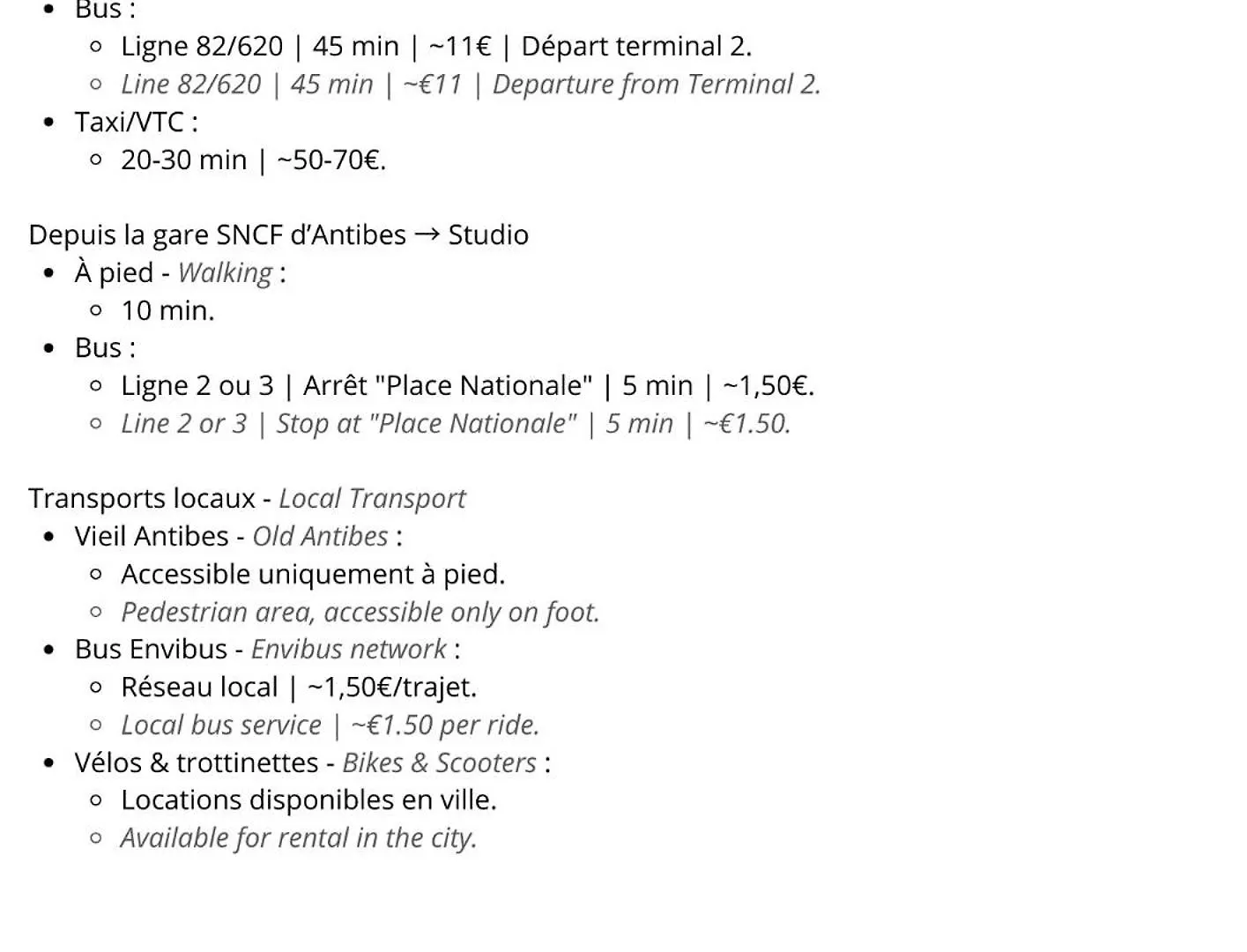 Charmant studio vieil Antibes 0*,